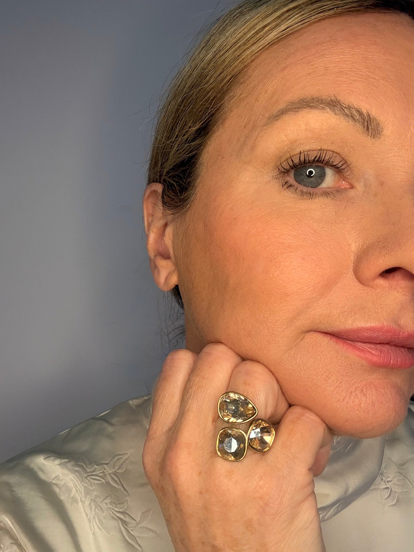 Rio Adjustable Ring - Champagne