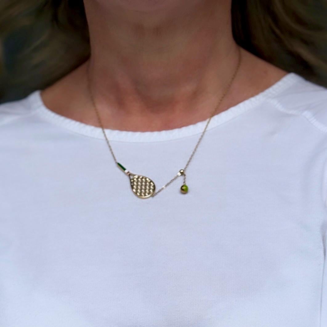 Tennis racket Necklace and Bracelet