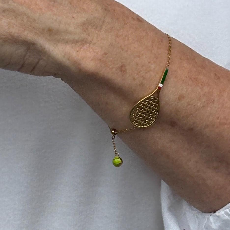 Tennis racket Necklace and Bracelet