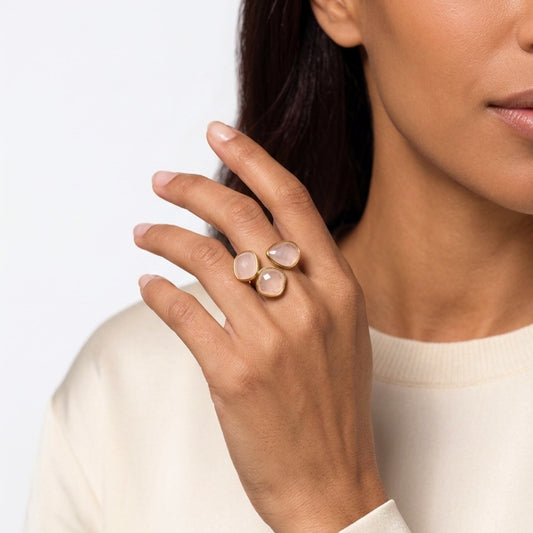 Rio Adjustable Ring - Blush