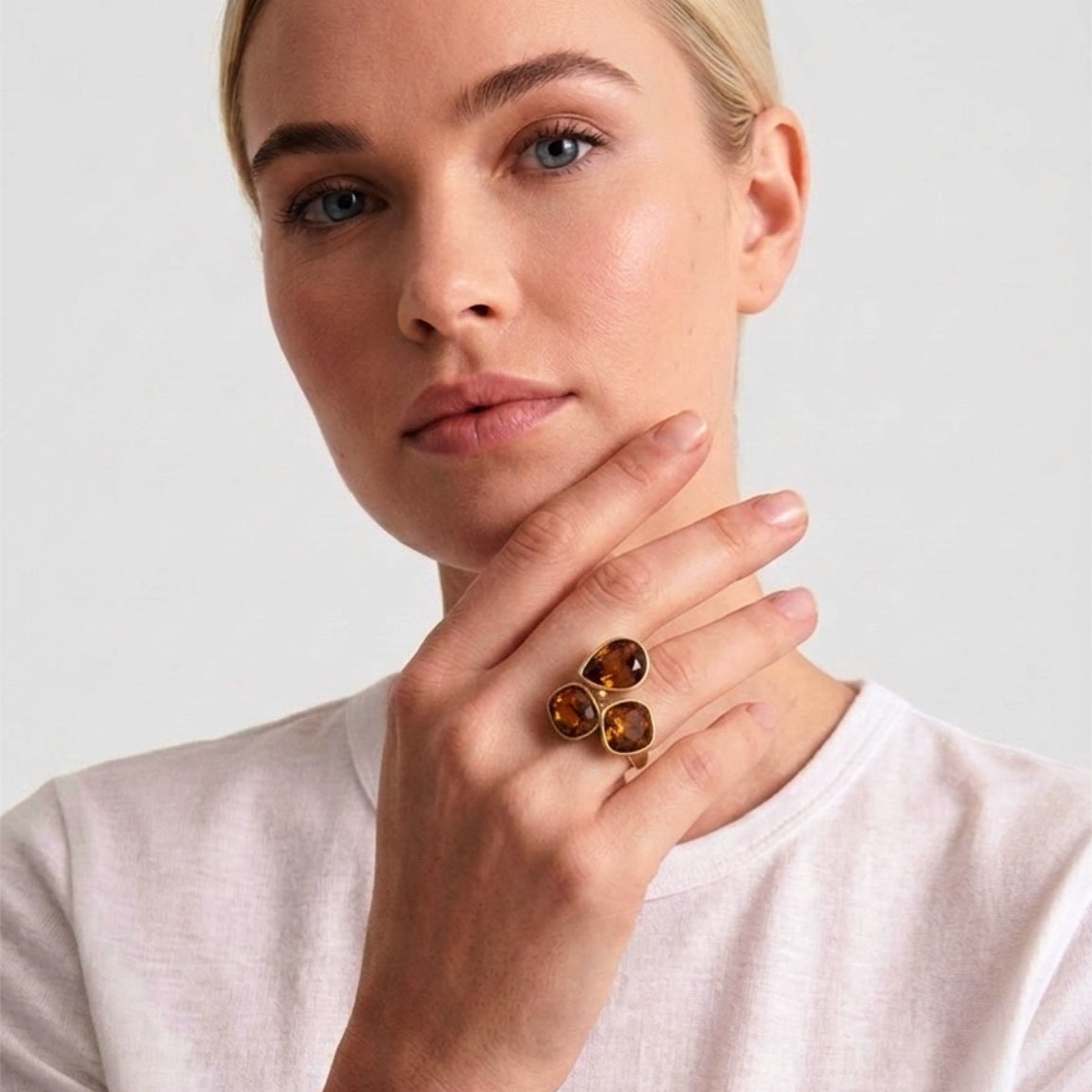Rio Adjustable Ring - Ochre