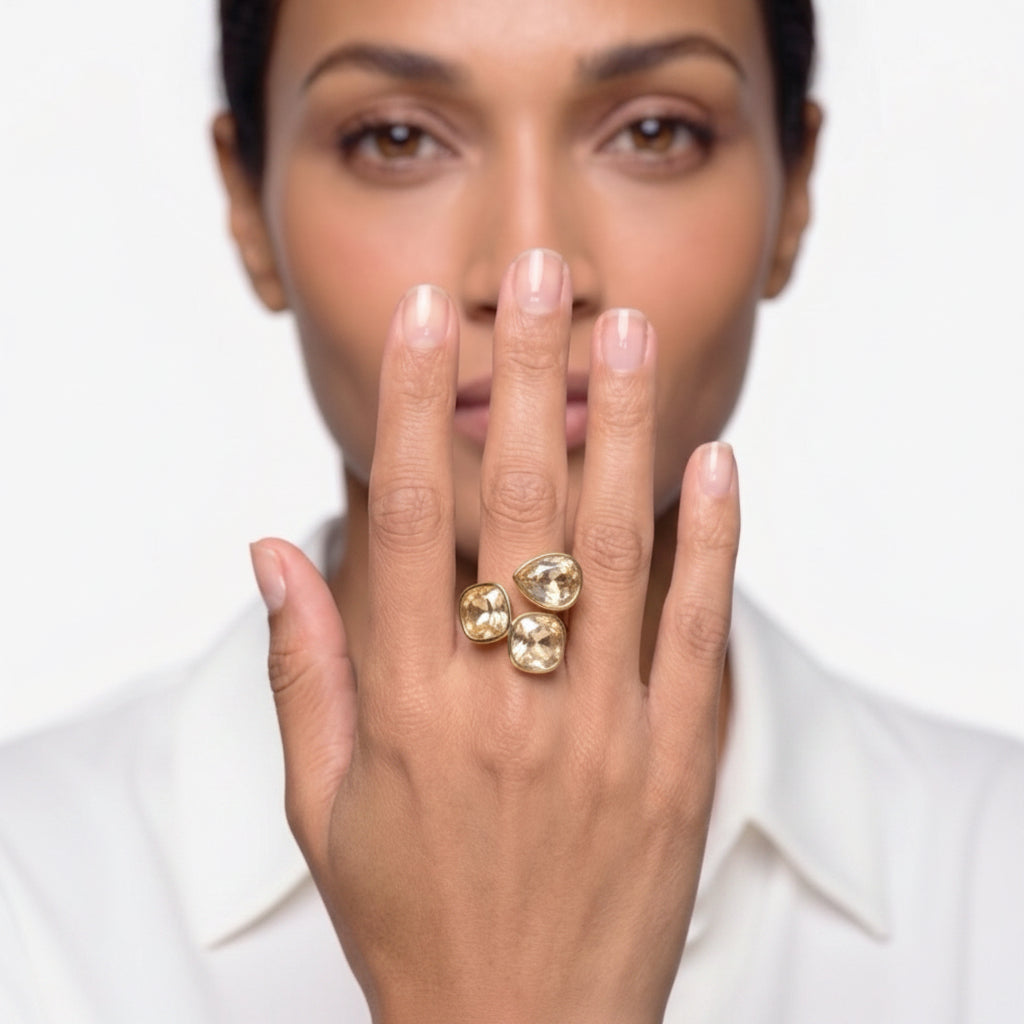 Rio Adjustable Ring - Champagne