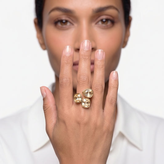 Rio Adjustable Ring - Champagne