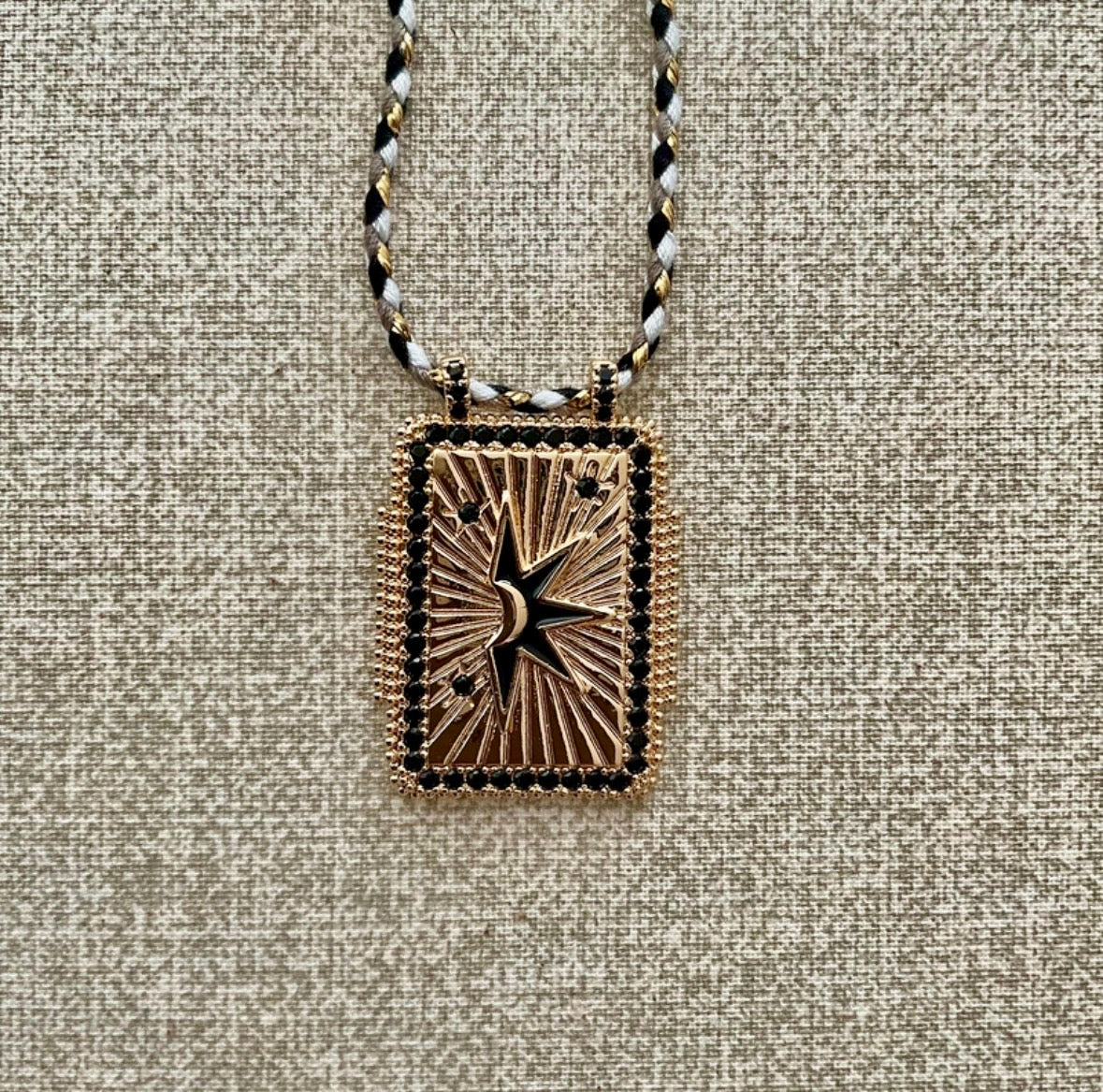 Kerala Necklace - Black & Gold