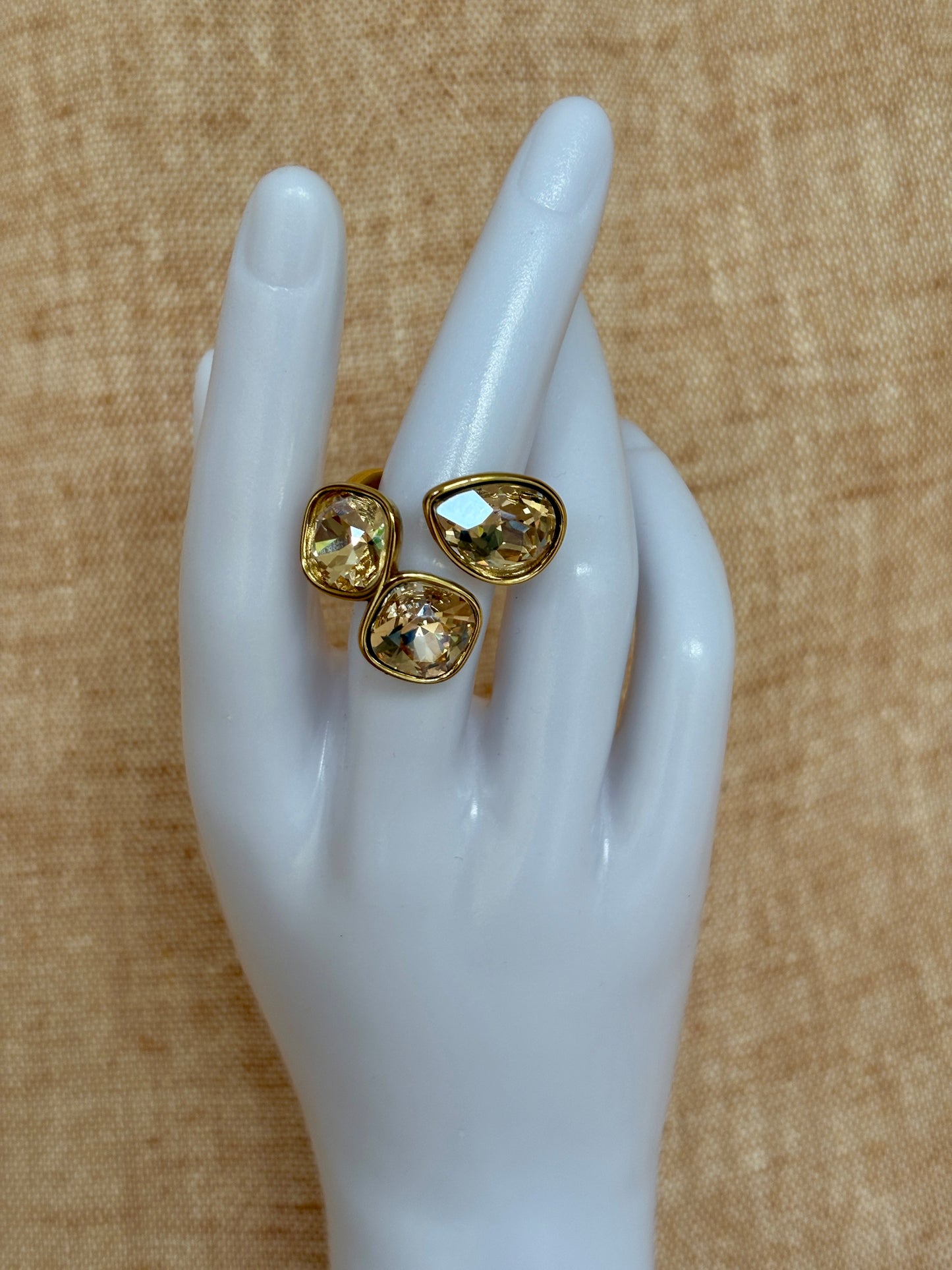 Rio Adjustable Ring - Champagne