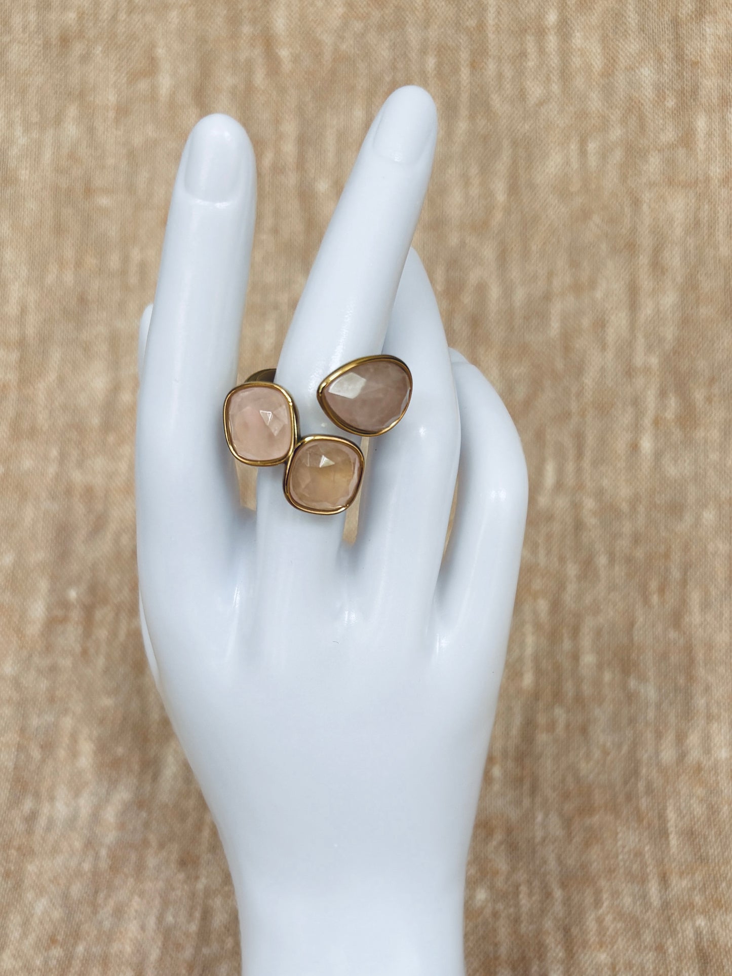 Rio Adjustable Ring - Blush