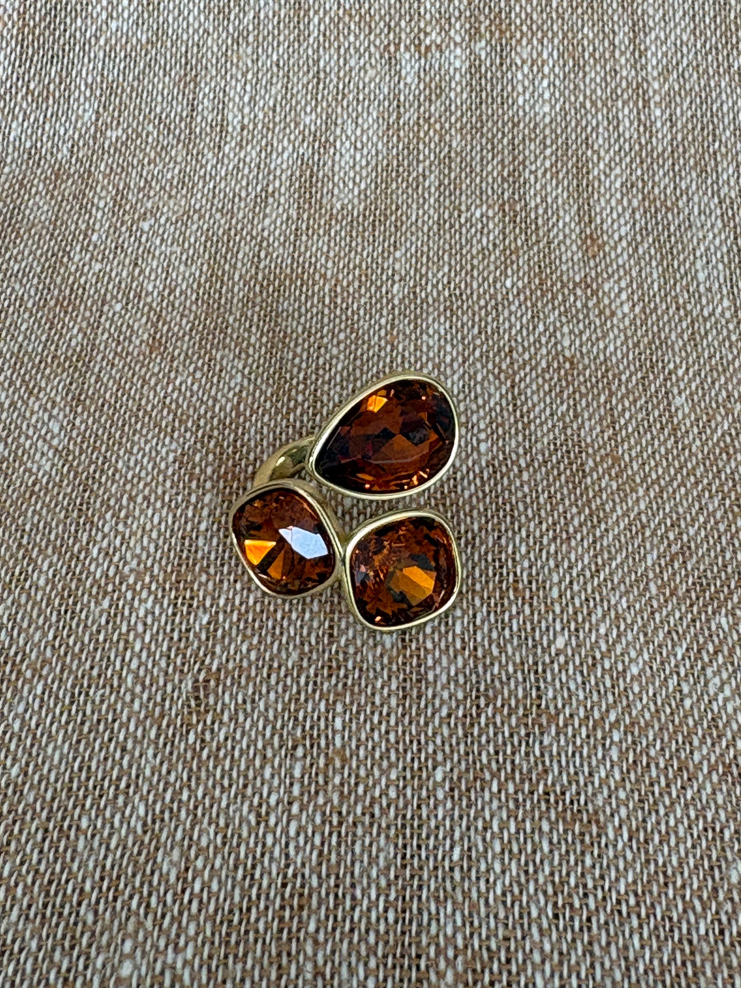 Rio Adjustable Ring - Ochre
