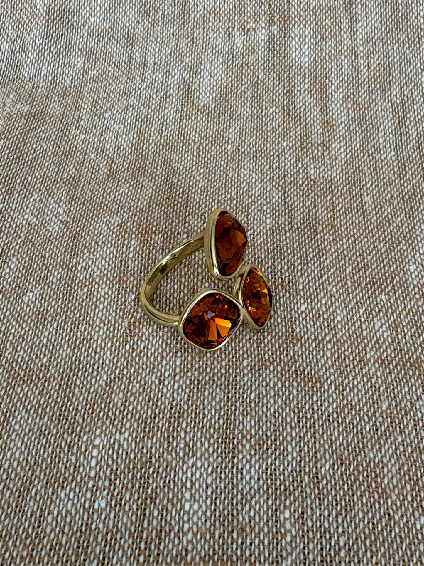 Rio Adjustable Ring - Ochre
