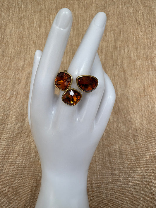 Rio Adjustable Ring - Ochre