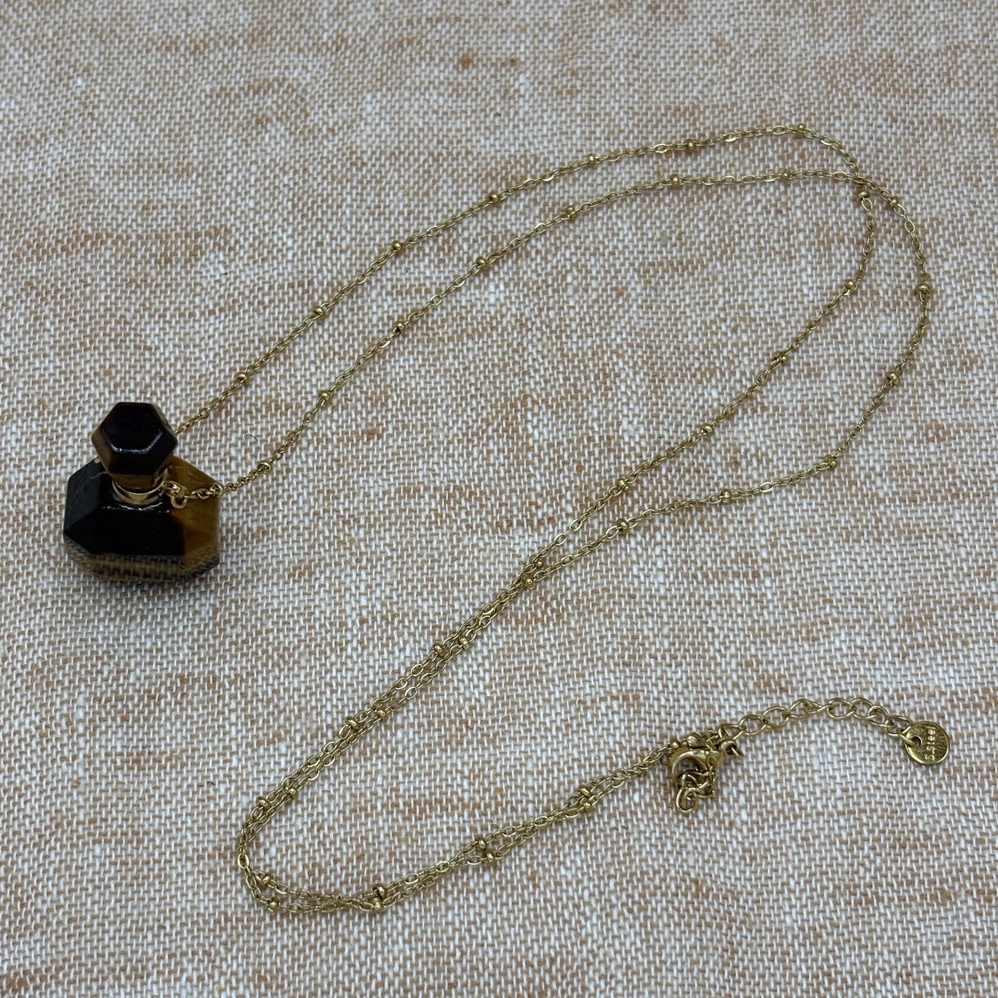 Positano - Tiger's Eye Perfume Bottle Pendant