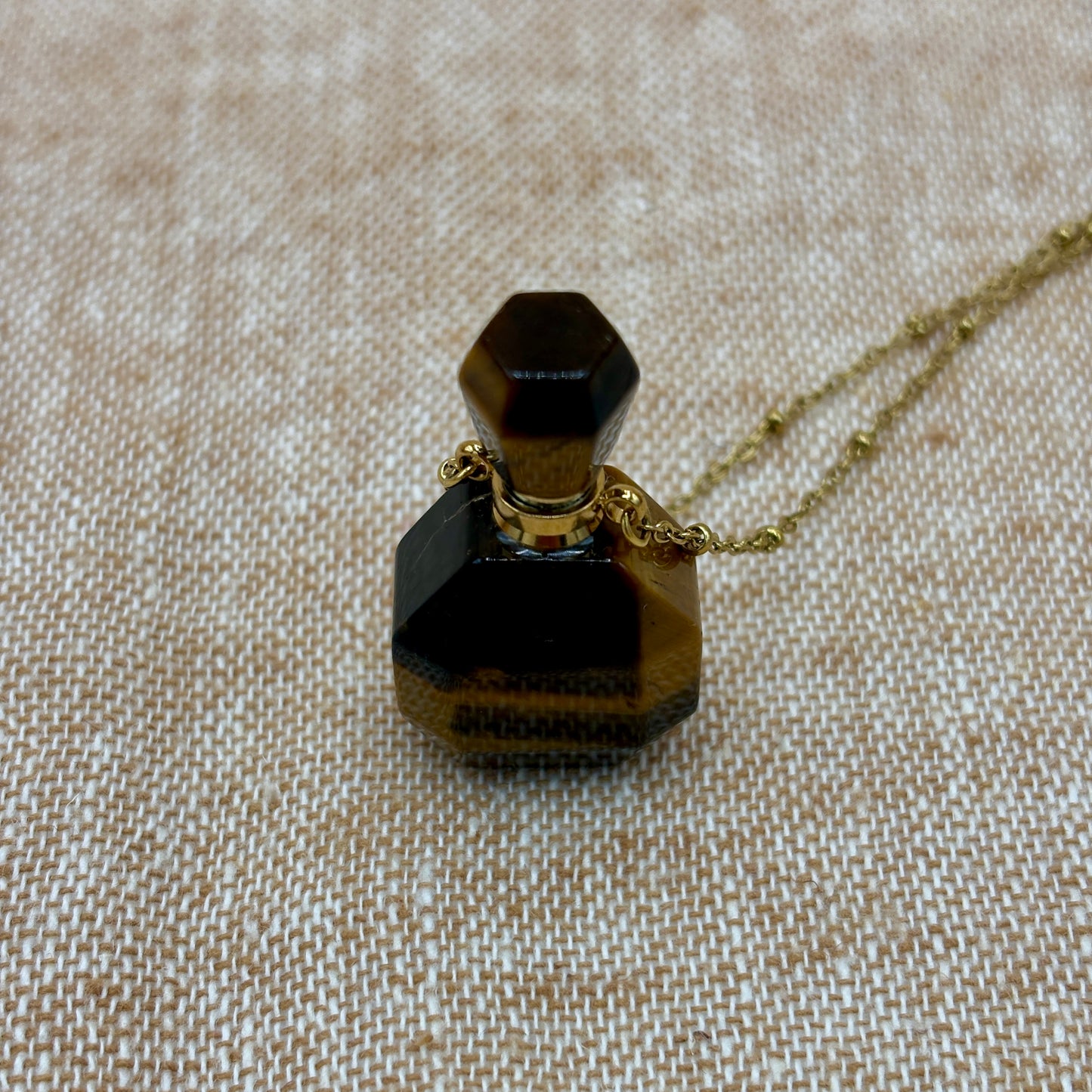 Positano - Tiger's Eye Perfume Bottle Pendant