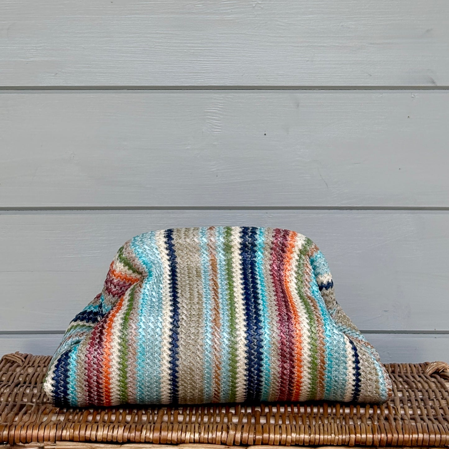 Rye - Striped Woven Clutch bag