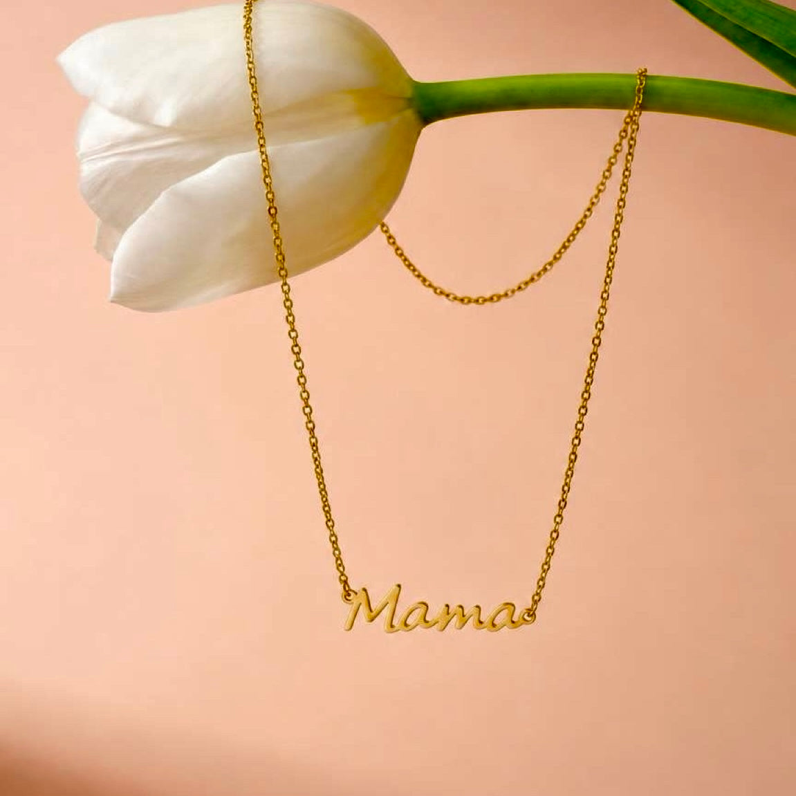 Mama Necklace - Gold Tone