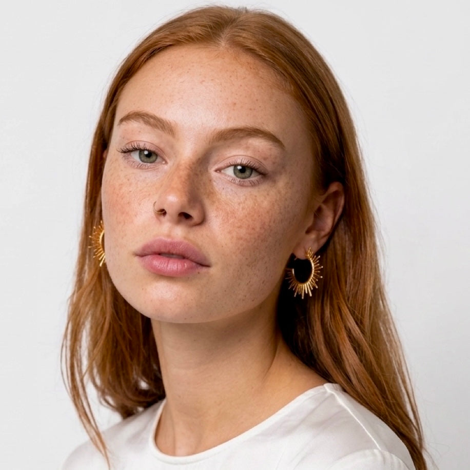 Bahia - Sunburst Hoops - Gold