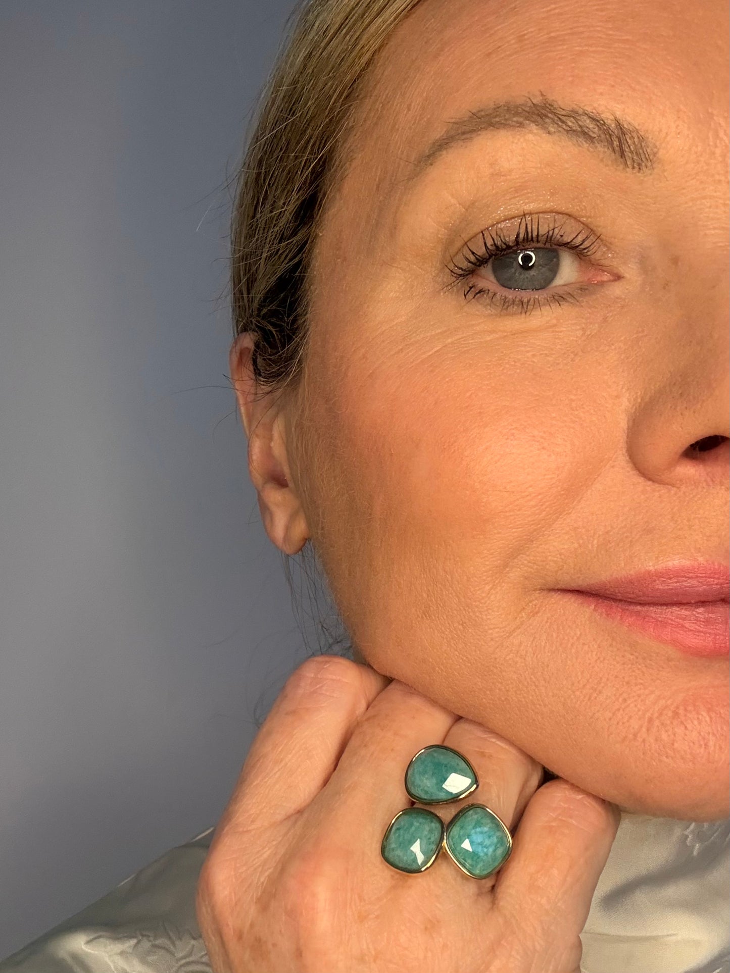 Rio Adjustable Ring - Turquoise