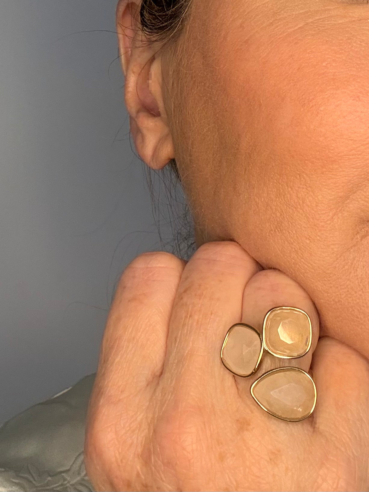 Rio Adjustable Ring - Blush